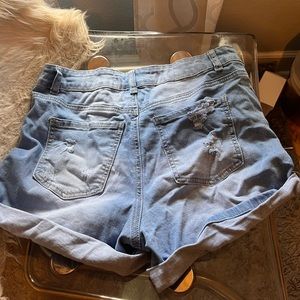 High rise jean shorts